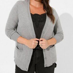 Torrid Everyday Soft V-Neck Pocket Cardigan Sweater 3X